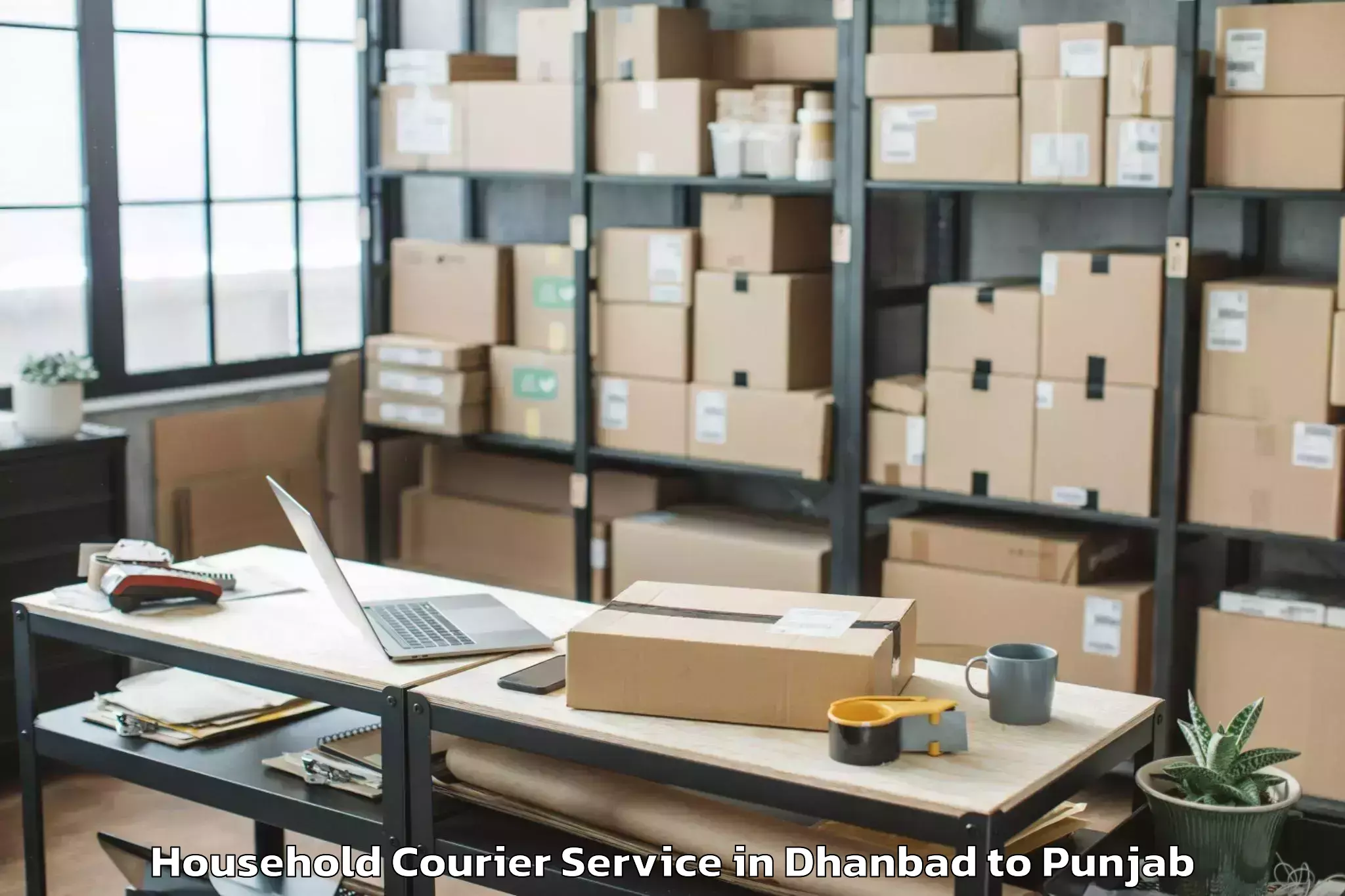 Book Dhanbad to Maharaja Ranjit Singh Punjab T Household Courier Online